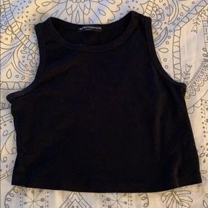 Brandy Melville Loose High Neck Crop Top